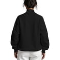 thumbnail image 5 of CFLVAEK Half Zip Sweatshirt for Women Solid Color Lapel Workout Sweatshirts Casual Long Sleeve Fall Pullovers Black L, 5 of 7