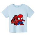 thumbnail image 3 of Nuevas camisetas de Spiderman para niños y niñas, camisetas con estampado de dibujos animados para niños de 3, 4 y 5 dígitos, camisetas de manga corta de verano para bebés, 3 of 5