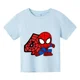 thumbnail image 3 of Nuevas camisetas de Spiderman para niños y niñas, camisetas con estampado de dibujos animados para niños de 3, 4 y 5 dígitos, camisetas de manga corta de verano para bebés, 3 of 5