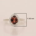 thumbnail image 5 of 1.75 Ctw Oval Shape Garnet 925 Sterling Silver Solitaire Accents Women Anniversary Ring, 5 of 7