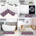 thumbnail image 4 of 2-Piece Kitchen Mat Set Non Slip Washable Floor Mats Decorative Rugs for Kitchen Sink Laundry Roses in Pink and Gray Tones, 4 of 7