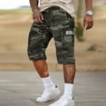 thumbnail image 2 of Uwinwear Men's camouflage Cargo Shorts Summer Athletic Outdoor Short Pants Fashion Print Drawstring Casual Shorts with Multi-pocket,Army Green,S, 2 of 7