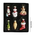 thumbnail image 3 of Christmas Glass Specialty Shape Ornament Set - Snowman, Santa & Tree Designs for Festive Household Decor, Durable Glass Material, Perfect for Christmas Tree Hanging & Tabletop Displays, B, 6pcs, 3 of 6