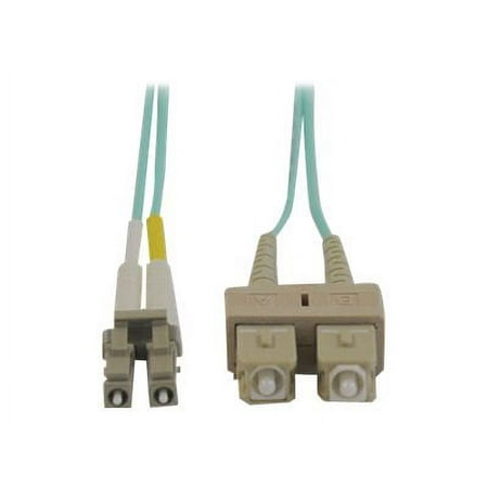 UPC: 0037332124845 | Tripp Lite N816-10M 10Gb Duplex Multimode 50/125 OM3 LSZH Fiber Patch Cable (LC/SC) – Aqua 10M (33-ft.) Cable