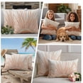 thumbnail image 6 of 2 Pack Outdoor Waterproof Throw Pillows, Bohemian Orange Sun Light Decorative Square Pillow Case Patio Pillows for Chair Couch Sofa 16x16in, 6 of 9