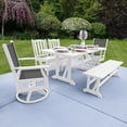 thumbnail image 2 of LuXeo Tuscany White Sling Swivel Dining Set-6 Piece, 2 of 7