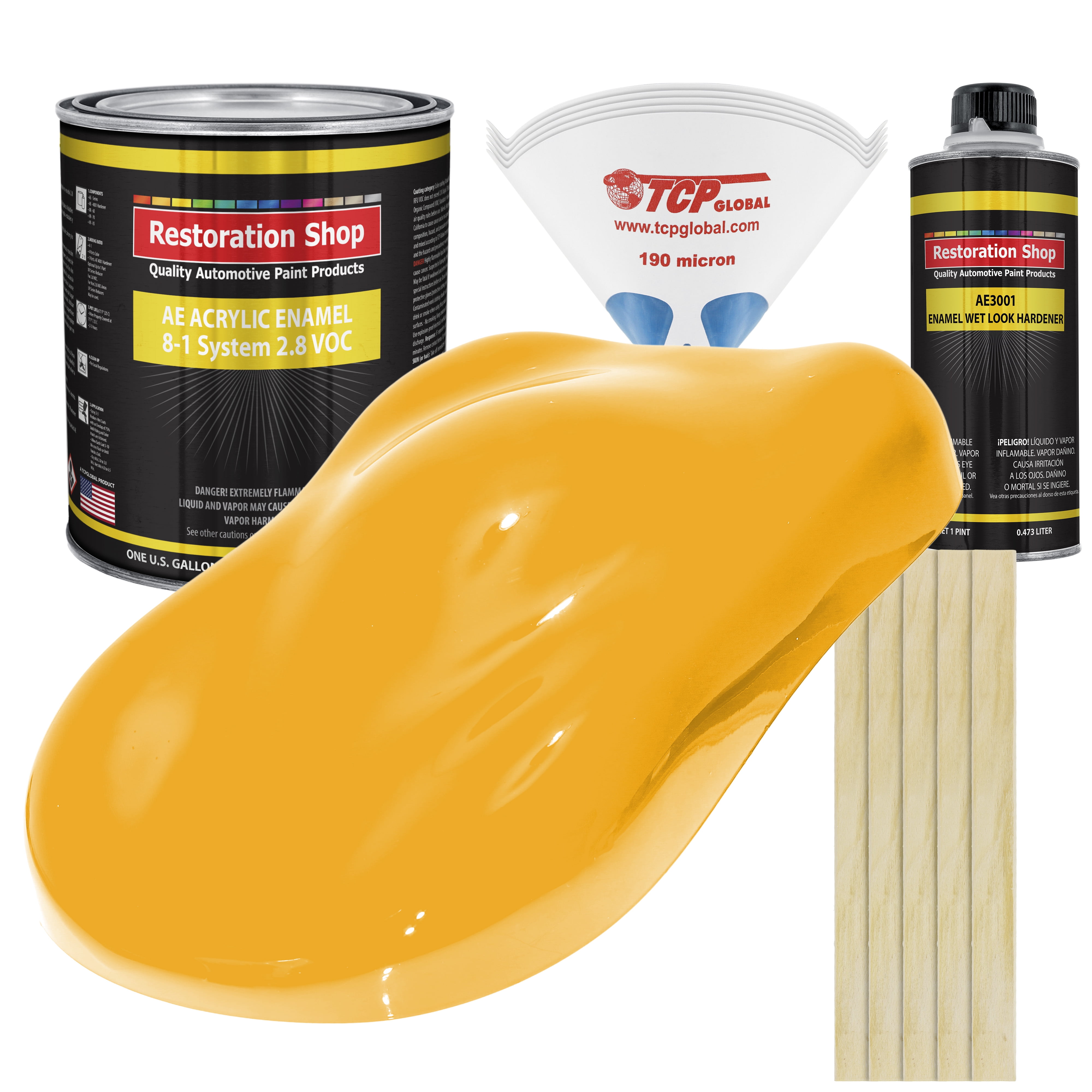 Viper Yellow Gallon Kit Single Stage ACRYLIC ENAMEL Car Auto Body Paint