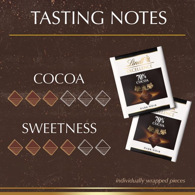 Lindt EXCELLENCE 70% Cocoa Dark Chocolate Candy, 6.0 oz. Pouch