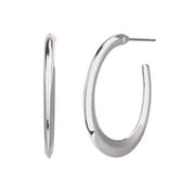 Time and Tru Women's Thick Silver Post Hoop Earring