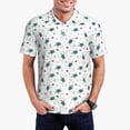 thumbnail image 3 of Balery Hand Drawn Turtle Printed Men’s Short Sleeve Polo Shirt, Midweight Men's Shirt,Golf Polo shirts -X-Large, 3 of 9