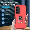 thumbnail image 6 of for Samsung Galaxy A54 5G Case with Tempered Glass Screen Protector,Heavy-Duty Tough Rugged Phone Case Cover with Ring Holder Kickstand for Galaxy A54 5G (6.4", 2023) [Red/Black], 6 of 13