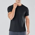 thumbnail image 2 of ohmzyzo Men's Summer Short Sleeve T-Shirt Crewneck Moisture Wicking Quick Dry Tops Athletic Running Workout Shirts, 2 of 7