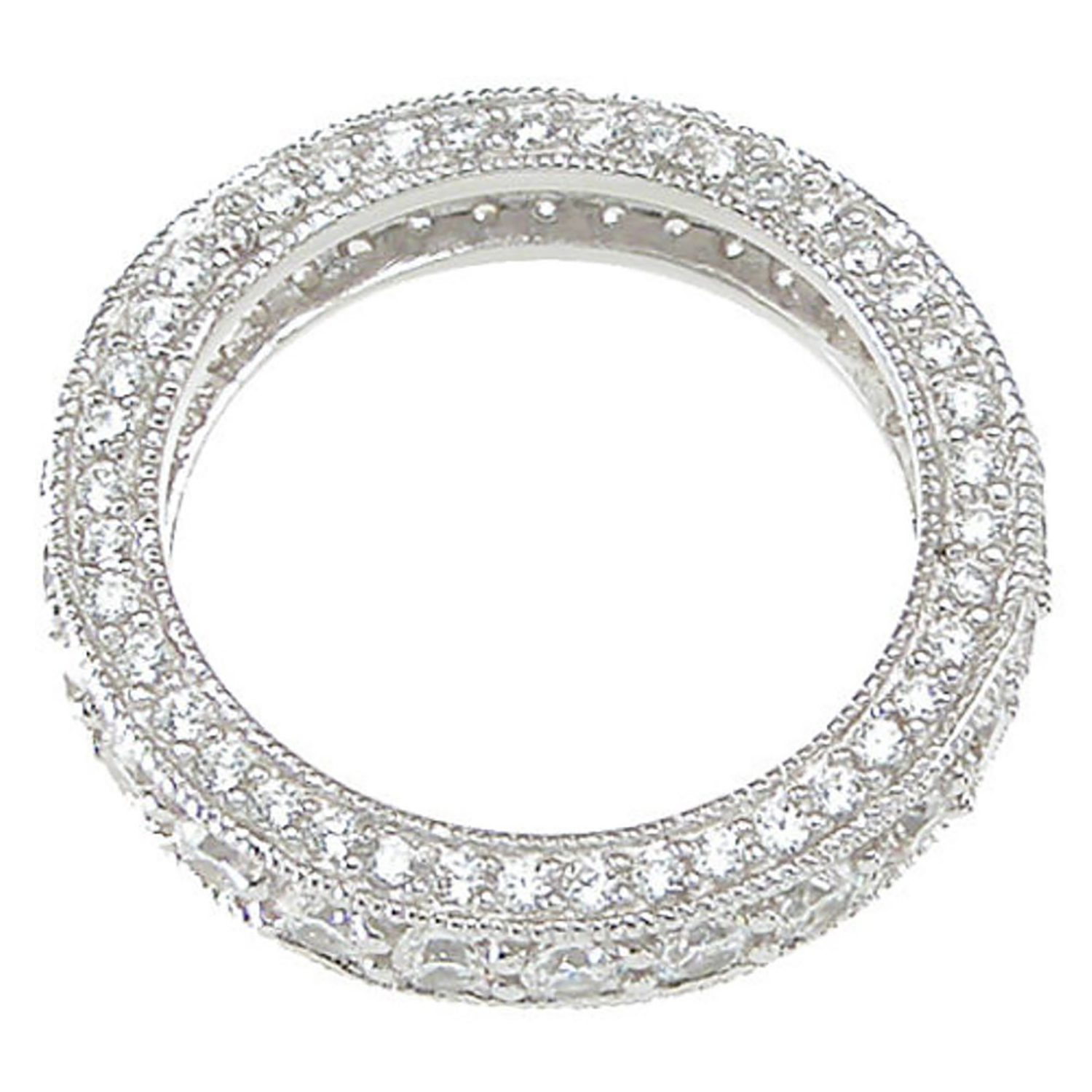 LaRaso Co CZ Wedding Band Eternity Anniversary Ring for Women Size 9 - image 3 of 4