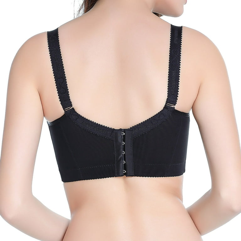 Bras For Women No Underwire Full Cup Thin Underwear Plus Size Wireless  Sports Lace Cover Cup Large Size Vest Black Push Up Bra 38E