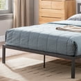 thumbnail image 3 of Noble House Daizee Modern Style Iron Queen Bed Frame, Charcoal Gray, 3 of 10