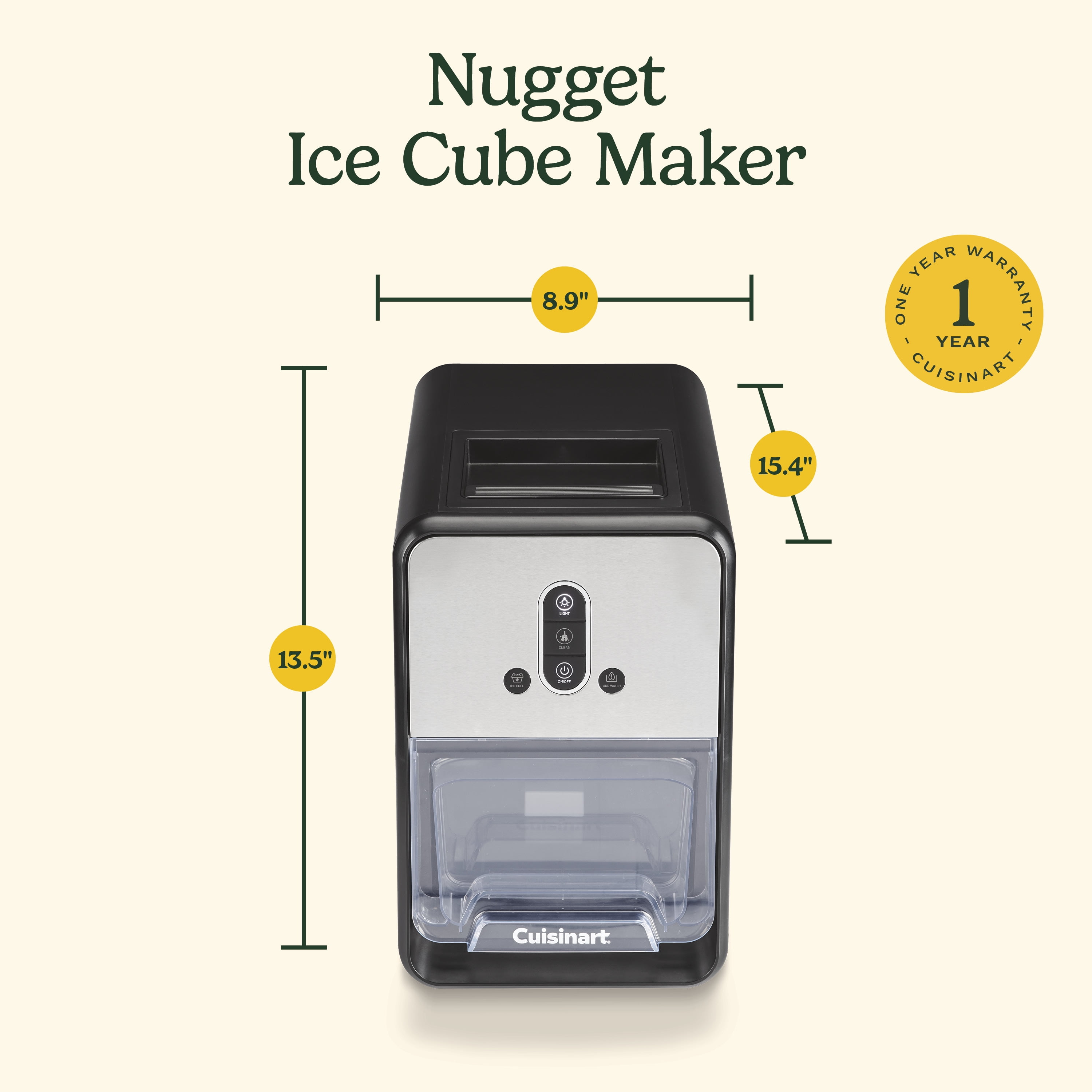 Cuisinart Nugget Ice Cube Maker, Black IMC-12SS