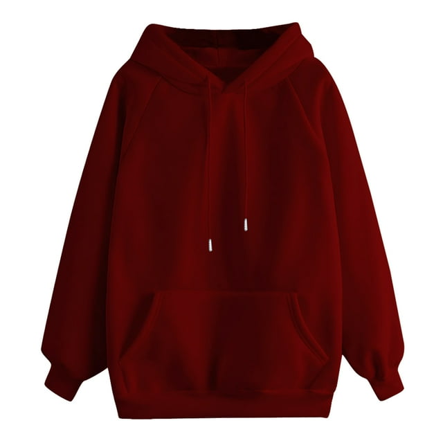 Chandails à Capuchon pour Femmes en Liquidation, hoksml Chandails à Capuchon à Enfiler pour Femmes Offres Décontractées, Mode Femmes Décontracté Hiver Uni Manches Longues Bouton Poche Chandail à Capuchon, Essentiels de Mode Chandail à Capuchon