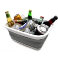 thumbnail image 5 of Bañera plegable de 9,2 l y 2,37 galones - Cesta/cráter de picnic portátil - Bolsa de compras plegable - Contenedor de almacenamiento que ahorra espacio Azul, 5 of 5