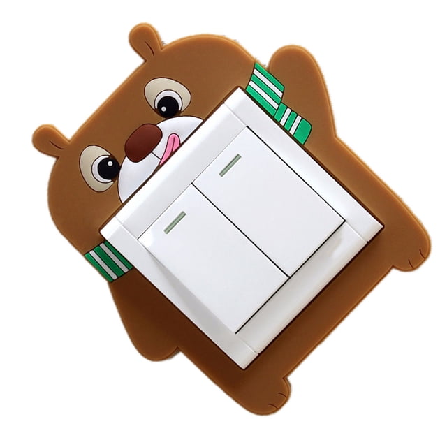 Light switch socket sticker Washable wall switch panel cover Paste free socket paste Light switch decoractive cover Cartoon luminous switch cover