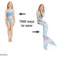thumbnail image 3 of 4PCS Mermaid Tails for Swimming for Girls Kids Mermaid Swimsuit Costume Princess Bikini Set Bathing Suits_Special Gift, 3 of 5