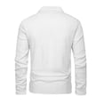 thumbnail image 6 of Vetsdori Mens Long Sleeve Shirts Winter Outdoor Pullover Button up Casual Sweatshirt Plain Collar Tshirts for Men, 6 of 9