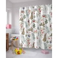 thumbnail image 3 of Easter Shower Curtain Bunny Spring Flowers Shower Curtains for Bathroom Decor Green Eucalyptus Leaf Plant Bath Curtains Sets for Spring Easter Bathroom Decor Fabric Waterproof Extra Long 72" X 84", 3 of 5