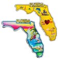 thumbnail image 2 of 12 Pack Florida Refrigerator Magnets Souvenir Gifts, Metal Collection Magnets Bulk with Maps, Dolphins, Turtles, Palm Trees, Flamingo for Miami Orlando Key West, 2 of 11