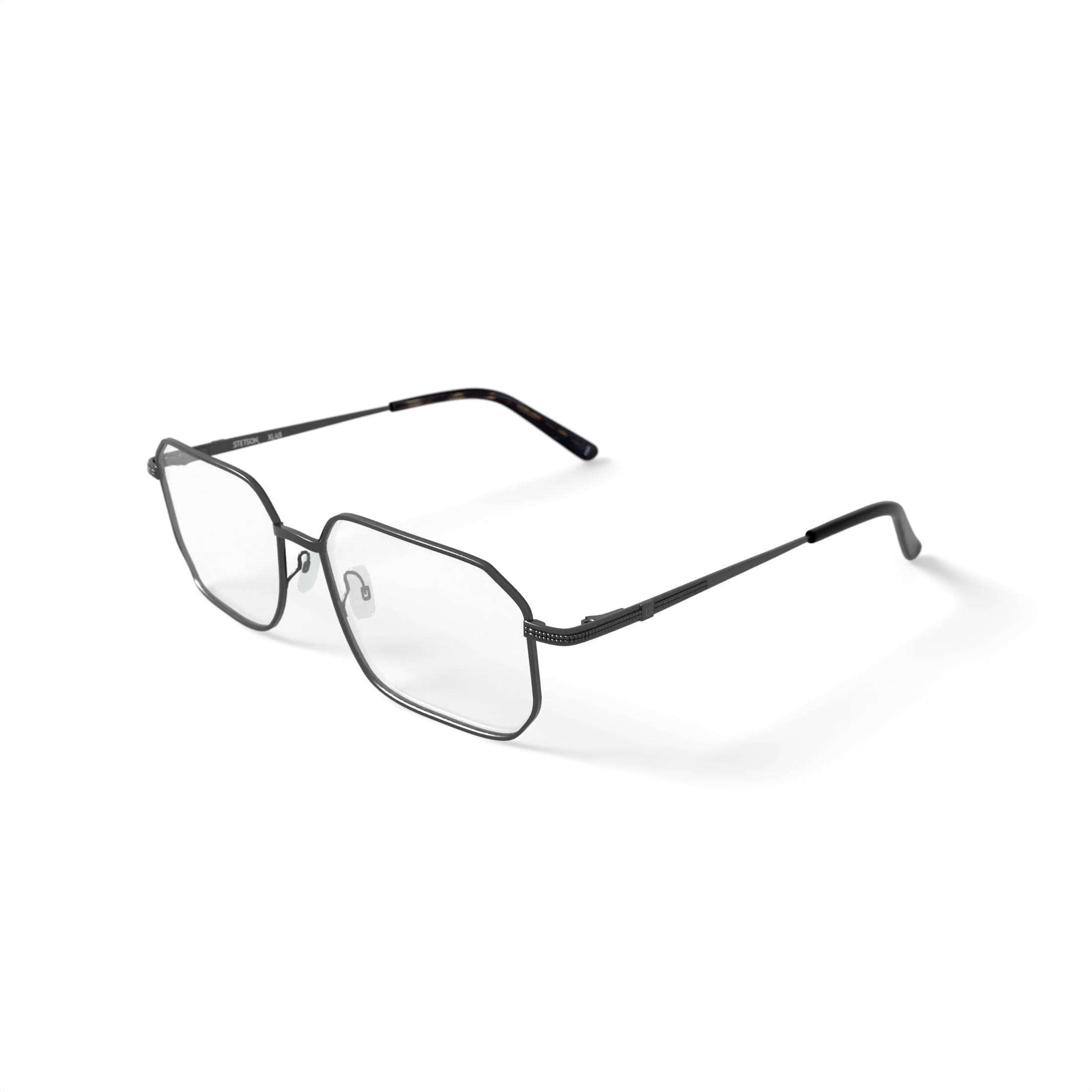 Stetson Men's STXL49 Rectangular Prescription Eyeglasses with Case, Gray