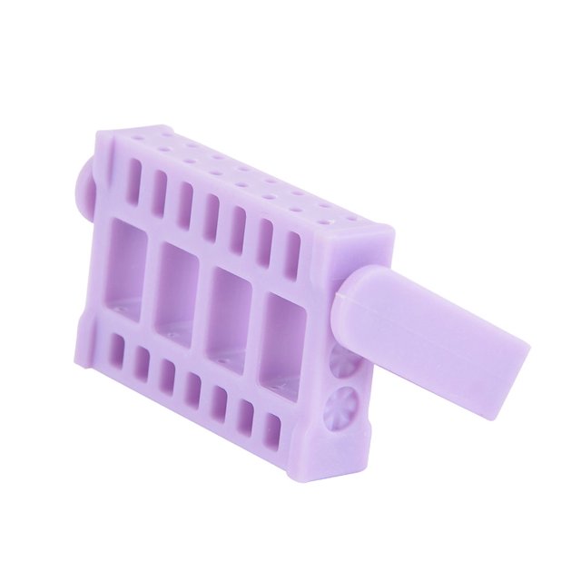 Seitruly Soporte para brocas para uñas, soporte para exhibición de 16 agujeros, contenedores, soporte para cabezal de molienda de uñas, soporte para Juegos de manicura Violeta Seitruly CE014686-03