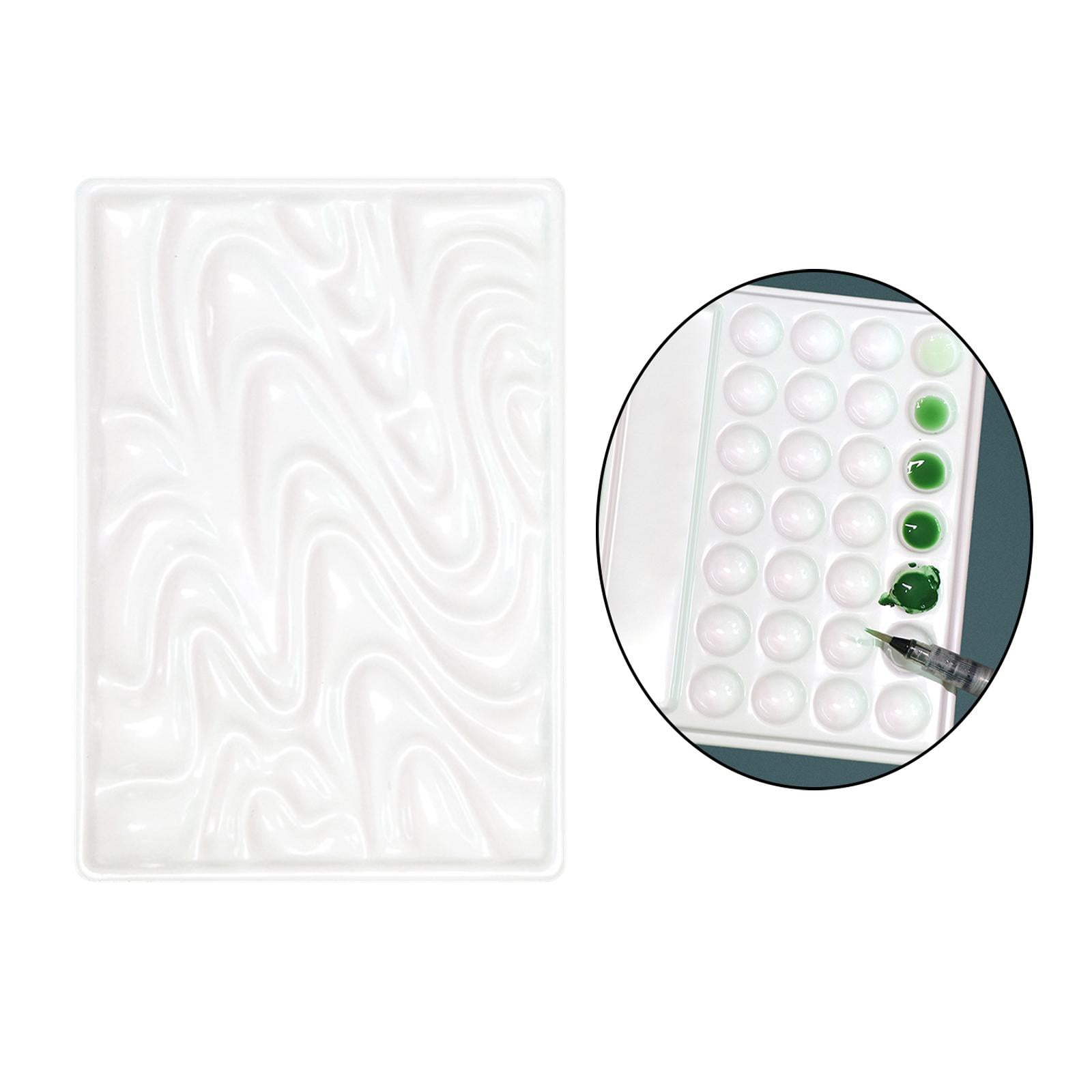 S SERENABLE Watercolor Imitation Porcelain Paint Tray Watercolor Supplies for Watercolor,Gouache, Acrylic and Oil Paint - 21x14.8CM