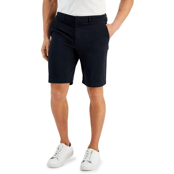 Alfani Mens Flat Front Solid Casual Shorts