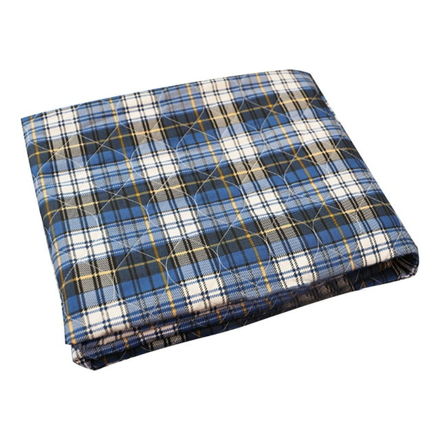 serony Large Multicolor Urine Mats TPU Waterproof Cotton Incontinence Pad Foldable Diaper Absorbent Mattress Nappy Bed Sheets Blue Plaid1