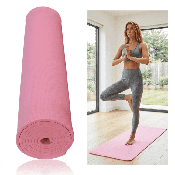 ROSEXIXI Non Slip EVA Yoga Mat 68"×24"×0.12 Inch Thick, Portable Fitness Exercise Mat for Beginner Pilates Home Workout Stretching and Outdoor Picnic