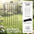 thumbnail image 2 of FencerWire 26 Pack Garden Animal Barrier Fences, 1.5" Gap Under Fence Guard for Dogs, Easy Install 16"H x 12"W No Dig Pet Deterrent Panels, Metal Outdoor Animal Barrier for Yard, Patio, Garden, 2 of 8