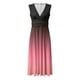 thumbnail image 5 of Vestido de playa sin mangas con cuello en V y estampado degradado de cielo estrellado para mujer - Decoración con cremallera, diseño con cinturilla, tallas S-XXL, 5 of 6