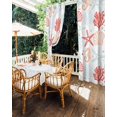thumbnail image 5 of nqOlkjepod Outdoor Curtains for Patio Waterproof, Ocean Orange Red Outdoor Privacy Panels Grommet, Coastal Starfish Coral Shell Marine Blackout Outside Curtains for Porch/Cabana 54"x95", 2 Panels, 5 of 8