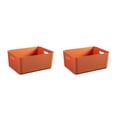 thumbnail image 1 of Kearding Cesta de almacenamiento ancha debajo del estante para una vida organizada - Cestas de almacenamiento duraderas de alta capacidad debajo naranja descubierta 26*18*8cm 2Conjunto, 1 of 6