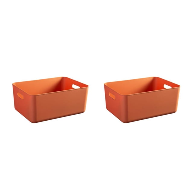 Kearding Cesta de almacenamiento ancha debajo del estante para una vida organizada - Cestas de almacenamiento duraderas de alta capacidad debajo naranja descubierta 26*18*8cm 2Conjunto