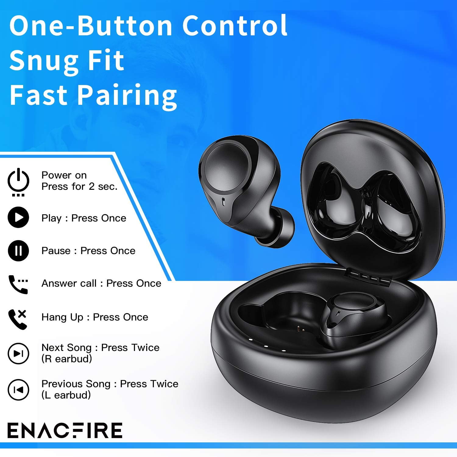 Bluetooth Enacfire Enacfire Future Review Ear Buds Enacfire