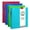 Multicolor-1 inch-bright color, variant on Comix 3 Rings Binder 1 inch Round Ring, 175 Sheets Organizer with Pockets, 4-Pack Assorted Color School Supplies