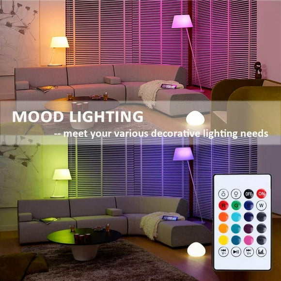Bombilla LED RGB con música Bluetooth que cambia de color con control remoto para fiestas, hogar, dormitorio y bar