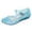 Blue, variant on Princess Mary Jane Glitter Hollow Floral Jelly Ankle Strap, Closed Toe Low Wedge Heel Clear, (Toddler & Girls'),2.5-3 Years