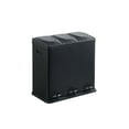 thumbnail image 5 of Step N' Sort Kitchen Trash Can, 16 Gallon Stainless Steel 3 Compartment Recycle Step Lid Garbage Bin, Black, 5 of 6