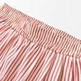 thumbnail image 4 of MIUOWANP Women's Elastic Waist Shorts Cotton High Waisted and Wide Legged Striped Print Shorts Size M(6)Red, 4 of 9