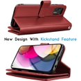 thumbnail image 4 of Moto G Stylus Case, Motorola Moto G Stylus (2021) Wallet Case, G Stylus 4G PU Leather Case, Tekcoo Luxury Cash Credit Card Slots Holder Carrying Folio Flip Cover Kickstand & Hand Strap, 4 of 6