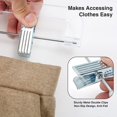 thumbnail image 3 of Pant & Skirt Hanger  14 Inch Pants Hangers with Clip 12 Pack Clear, 3 of 10