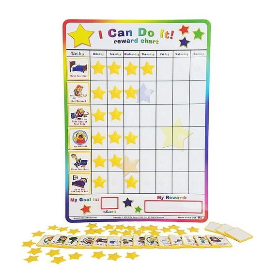 Kenson Kids Wall Chart Reward with 45 Plastic Stars