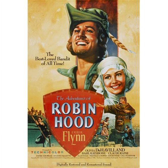 Pop Culture Graphics  The Adventures of Robin Hood Movie Poster, 11 x 17