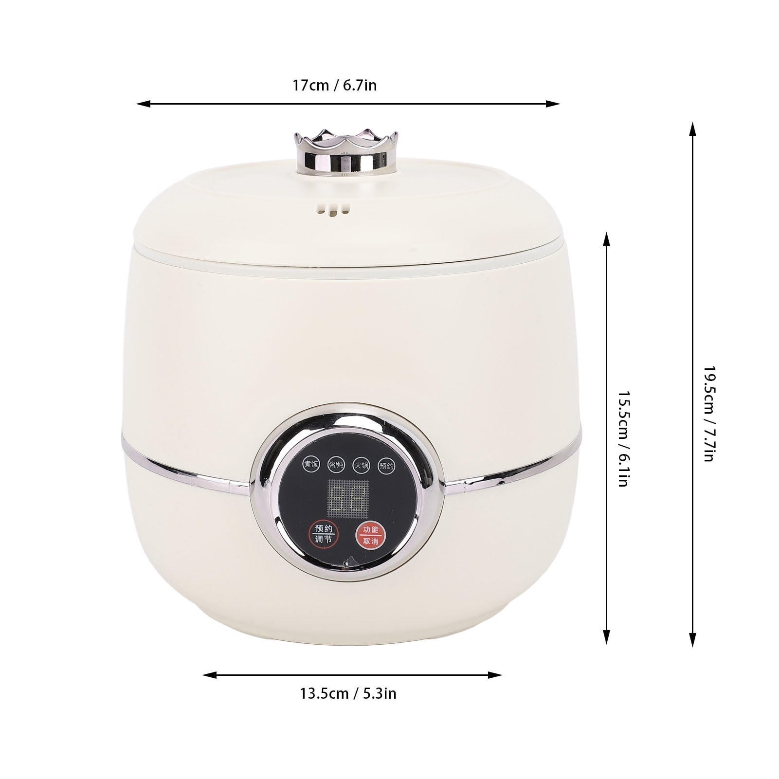 Suodoka 1.6L Mini Electric Rice Cooker – Multifunctional, Non‑Stick, 3‑D Heating, 12‑Hour Keep Warm, Portable & Safe