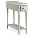 thumbnail image 1 of Leick Furniture Coastal Narrow w/Shelf Chairside Table, Greige, 1 of 2